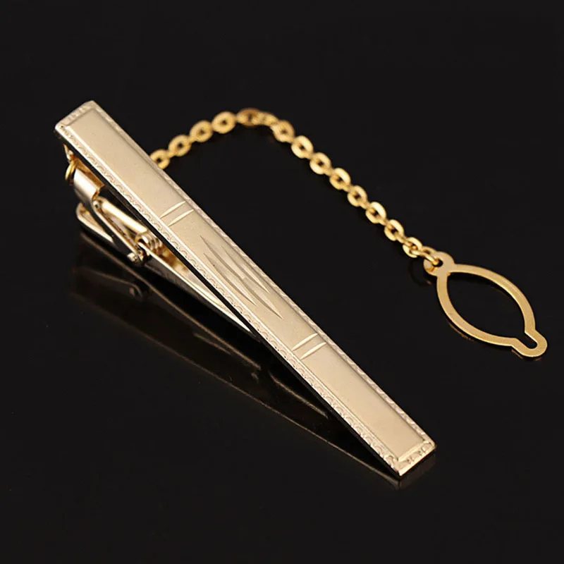 Men Metal Tie Clip Clasp Bar Wedding Party Necktie Pin Silver Gold Jewellery