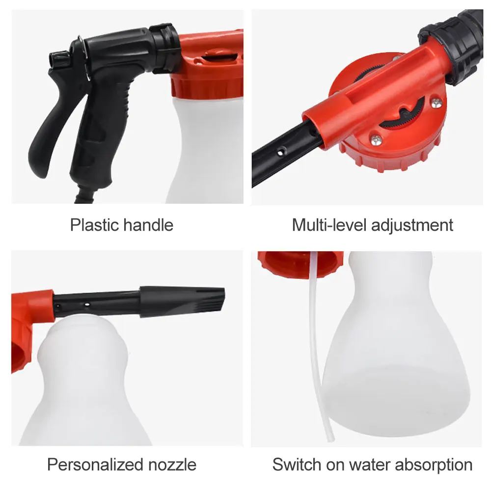 Water Gun 800ml Car Washing Snow Foam Gun Bottle Sprayer Soap Shampoo Sprayer for Garden Hose Window Soap Cleaning Washing