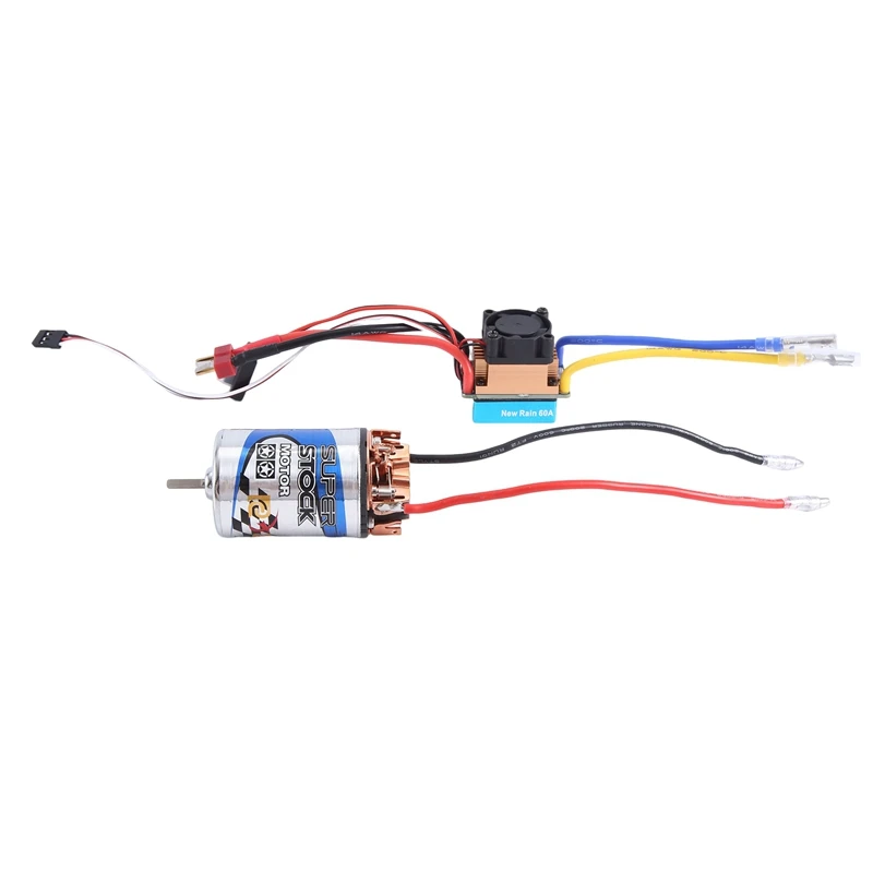 

550 Brushed Motor & 480A Waterproof Brushed ESC Speed Controller With 5V/3A BEC For 1:10 RC Crawler Axial SCX10 TRX4