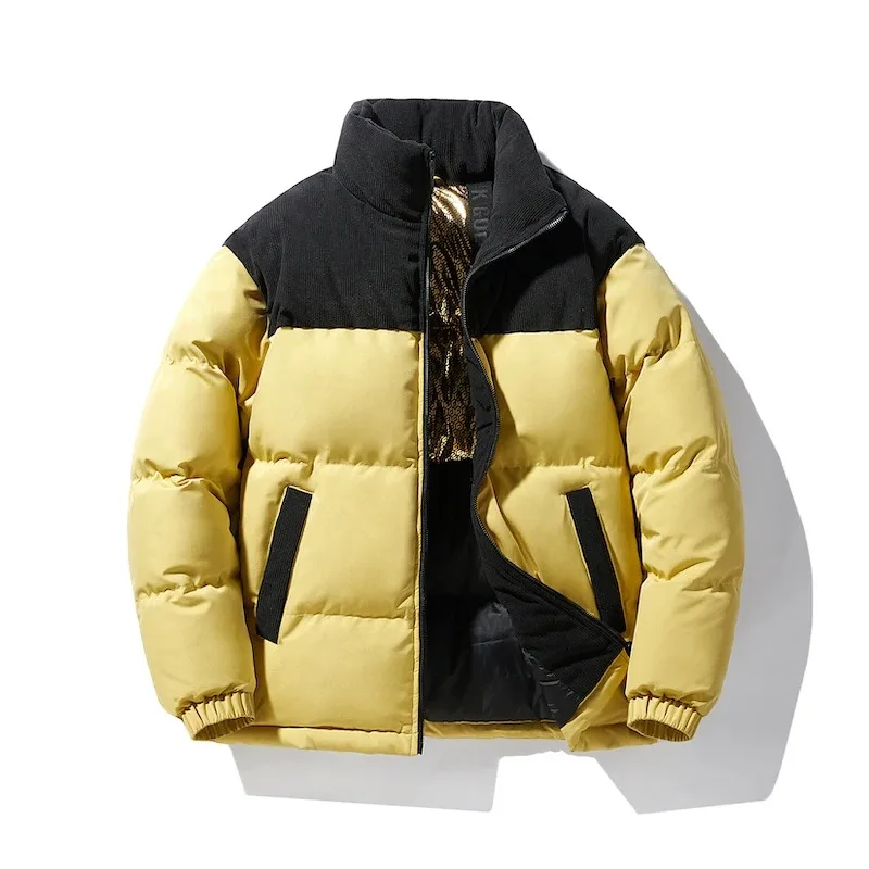 Winter New Arrived Men Solid Color Parka High Quality Stand Collar Warm Thick Jacket Coat Male Fashion Casual Parka
