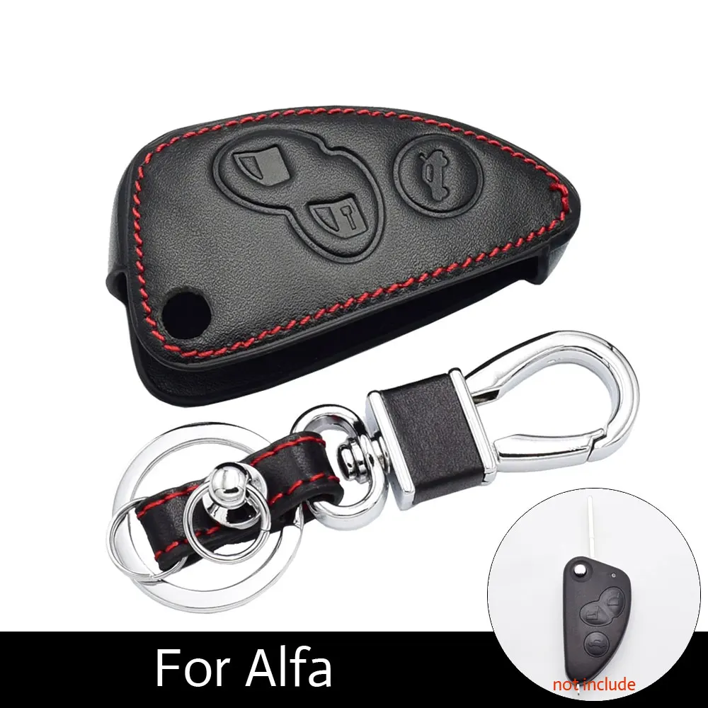 Leder Auto Schlüssel Abdeckung Tasche Für Alfa Romeo Mito Giulietta 159 147 156 166 GT JTD TS Gta Klapp Fernbedienung Fobs Shell Schutz Fällen – Detail 8