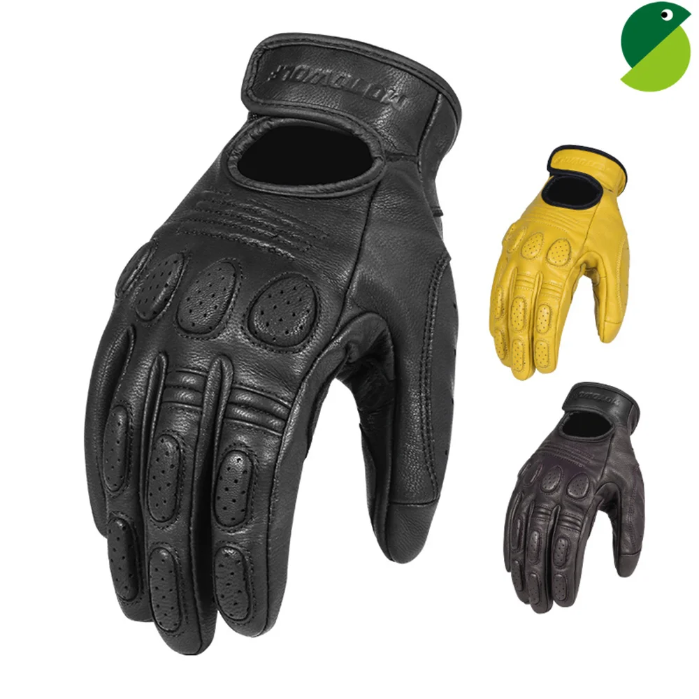 Старые кожаные мотоциклетные перчатки для школы винтажные мужские из козьей