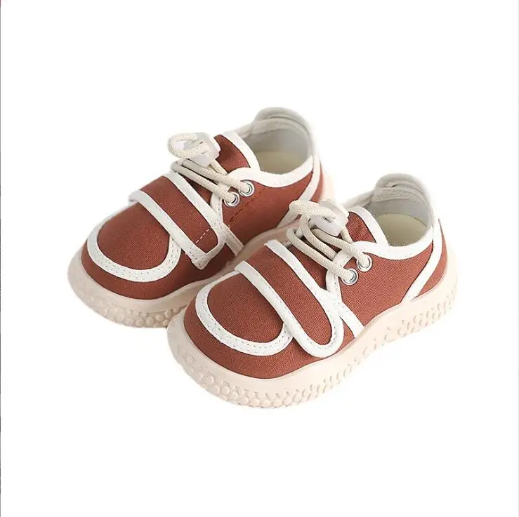 

Kids Shoes for Girl 2023 Autumn New Baby Canvas Shoes Girls Casual Soft Bottom Non-slip Boys Toddler Hook and Loop School Shoes