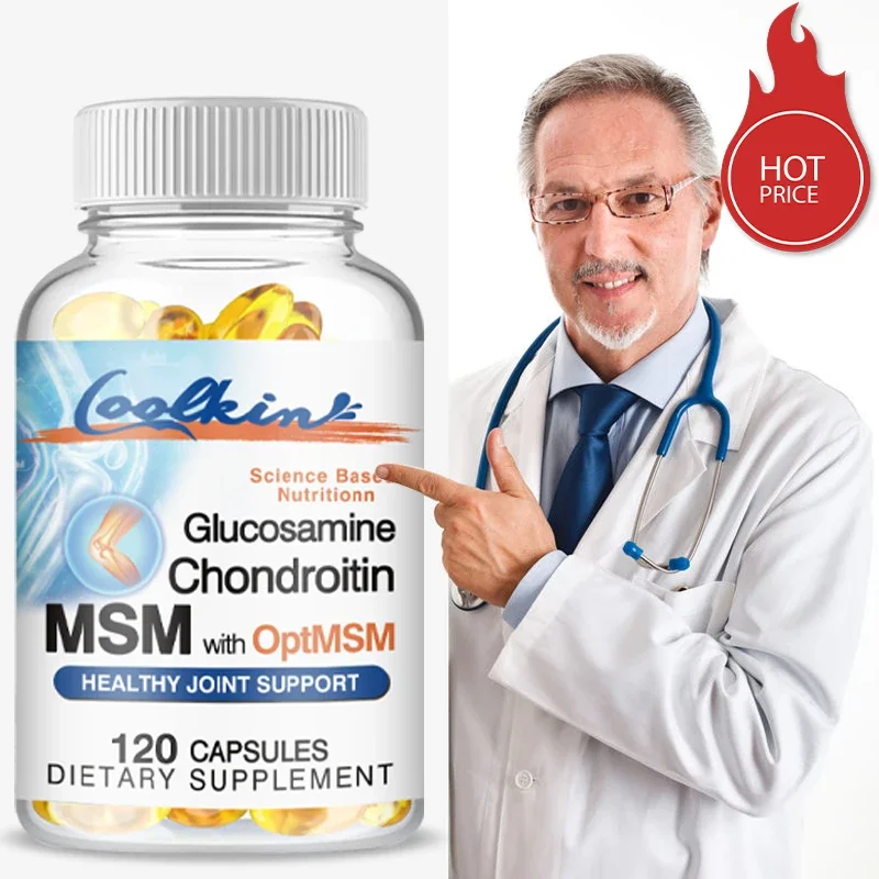 Glucosamine Chondroitin 120 Capsules Supports Joints Hair Skin and Nails glucosamine chondroitin supplement
