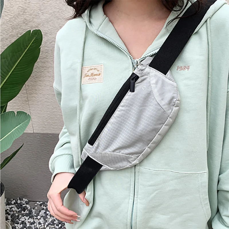 Fashion Minimalist Unisex Waist Packs Nylon Waterproof Crossbody Bag For Running Chest Bag