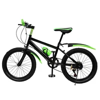 20 "VTT 7 vitesses enfants vélo double disque freins unisexe enfants vélo hauteur réglable vtt garçons filles vélo d'équitation 5