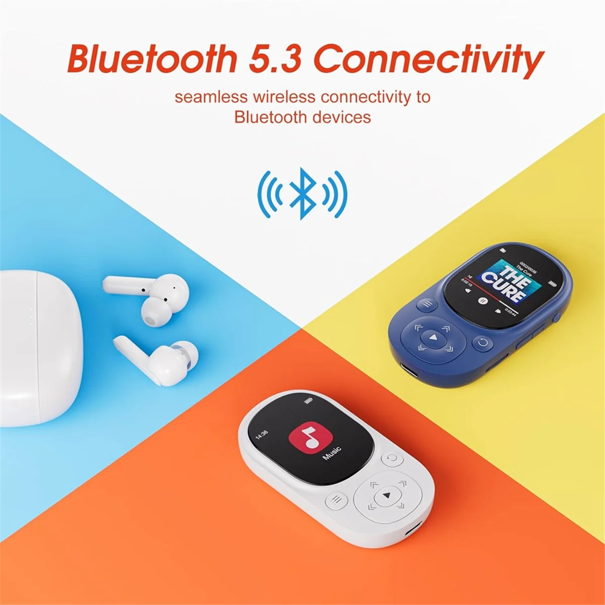 32GB Clip MP3 Player Portable Music Player Bluetooth Mp3 Mp4 with FM Radio Recording Pedometer for