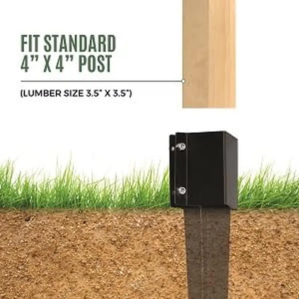 4x4 Heavy Duty Metal Fence Post Anchor Spike Mailbox Bird feeder Decking Anti-Rust Coating Easy Installation Stable and Durable