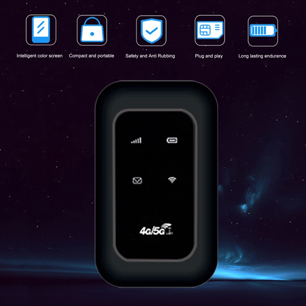 4G LTE Mobile Router 150Mbps WiFi Hotspot 2100mAh Wireless Network Modem Repeater Network Extender High Speed with SIM Card Slot