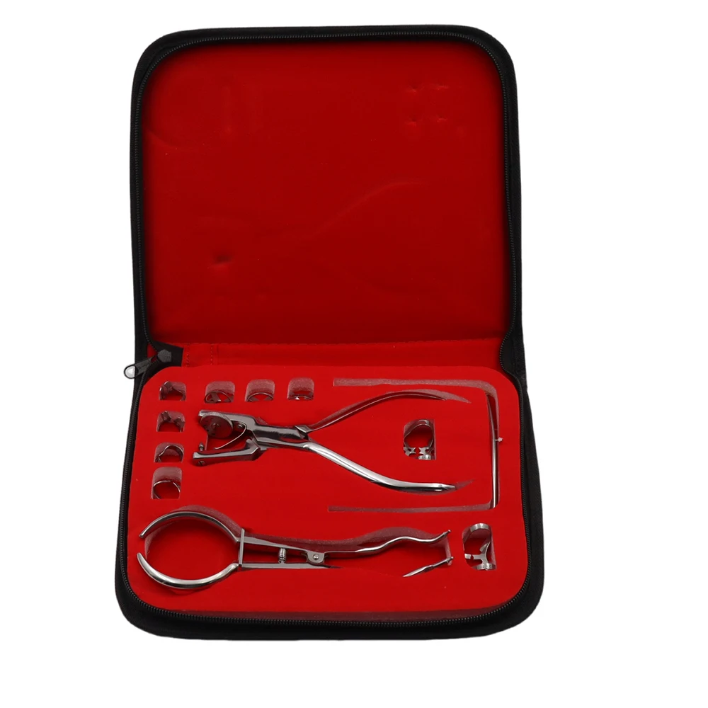

Enhance dental procedures with this 12-piece set of rubber dam perforator puncher pliers for precise orthodontic care