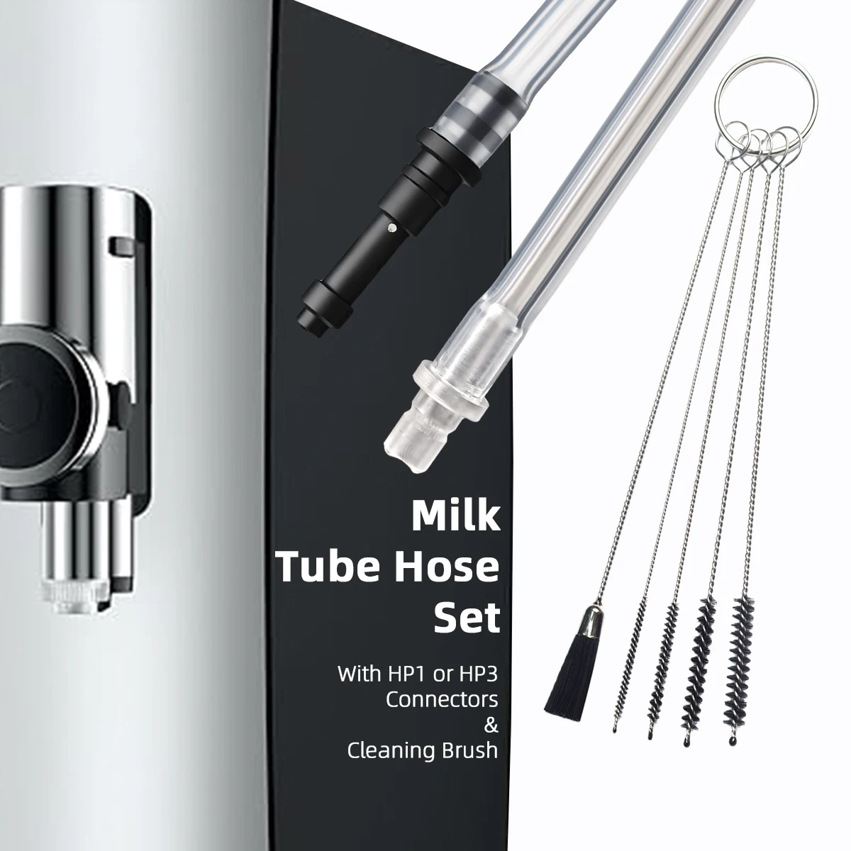 Milk Tube Hose Set for Jura Fully Automatic Coffee Machines Coffee Milk Tube Milk Pipe With Frother Connectors & Hose Brush