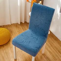 Elegant Universal Chair Cover for Home and Dining Seats (Navy Blue)