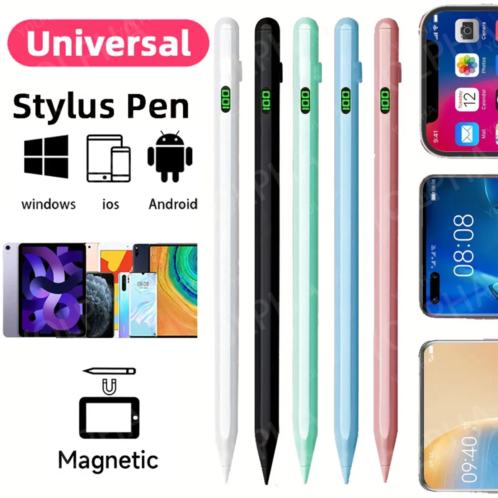 Universal Stylus Touch Screen Pen Apple Samsung Huawei Xiaomi Ipad Pro ar Android Todas as Telas Capacitivas