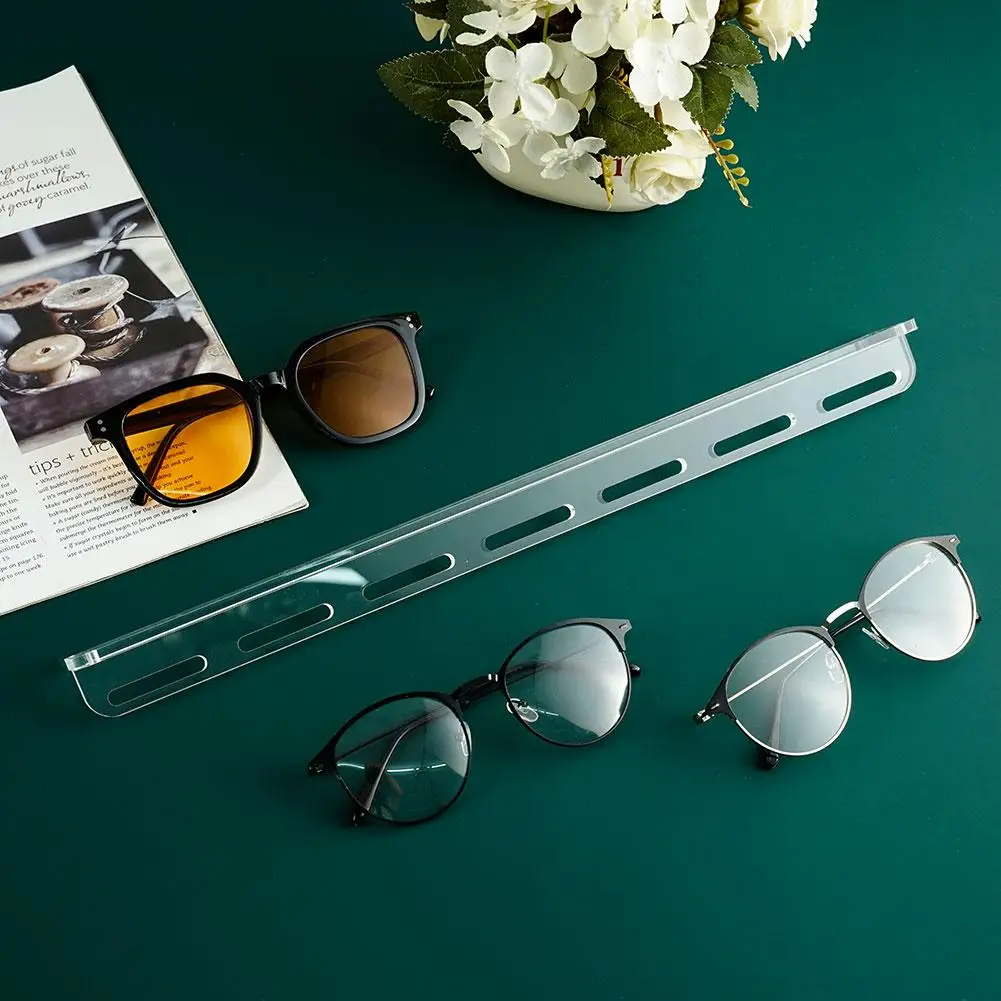 Acrylic Eyeglasses Holder Wall Mounted Sunglasses Organizer Storage Eyewear Display Hanger Rack Jewelry Shelf acrylic display stand wall mounted organizer jewelry storage rack glasses display rack