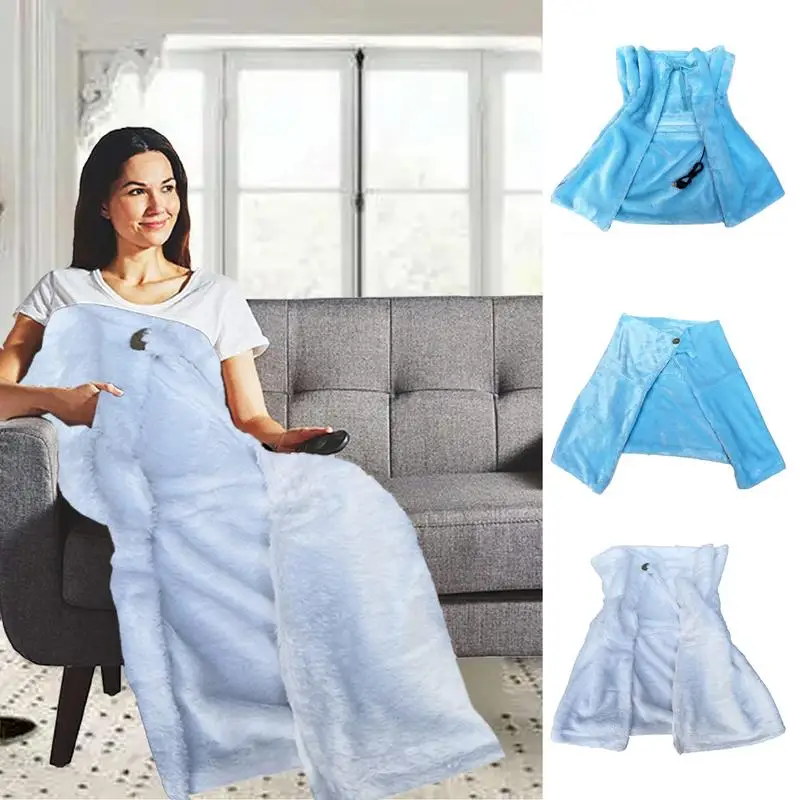 

Шаль электрическая с подогревом, мягкое теплое одеяло с USB для ног, спины, плеч, безопасная моющаяся шаль, электрическое одеяло для спины