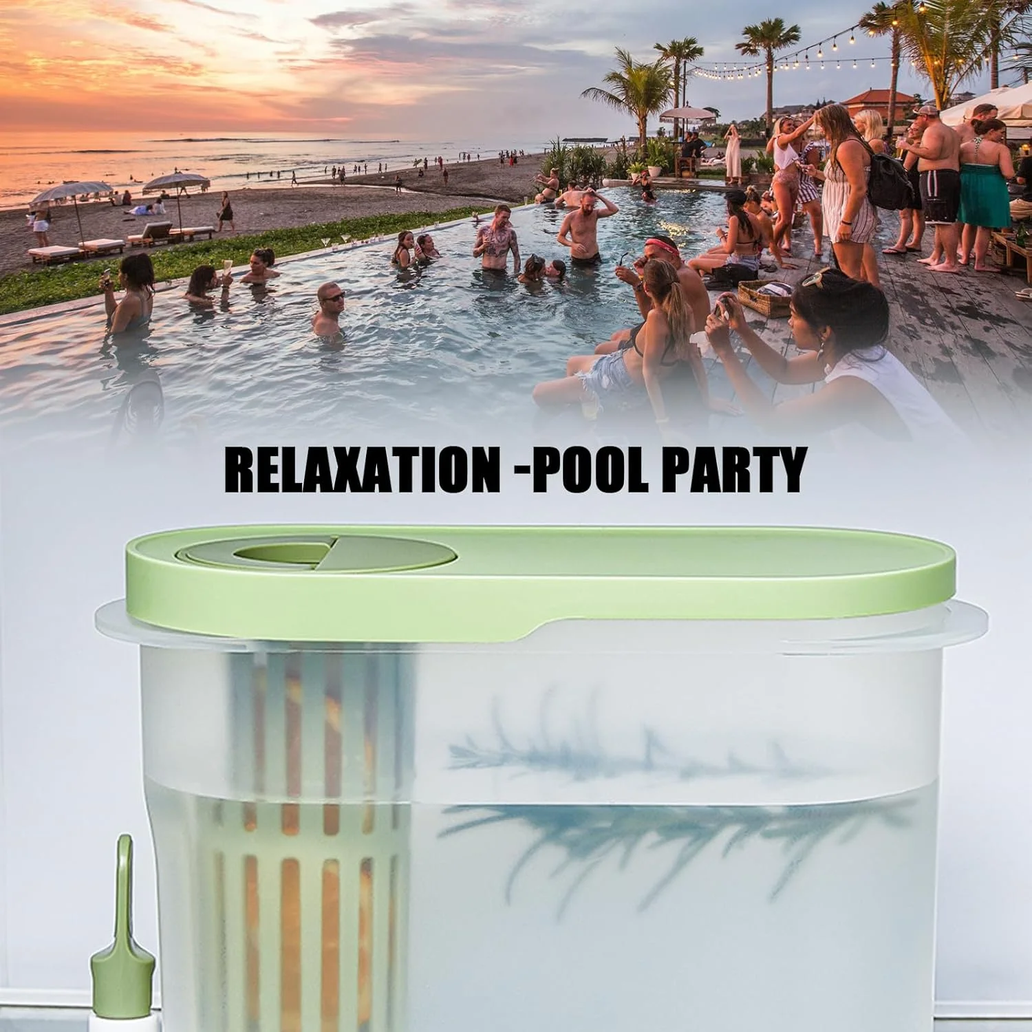 : ربع جالون صانع قهوة باردة مع فلتر شبكي ناعم من ا...