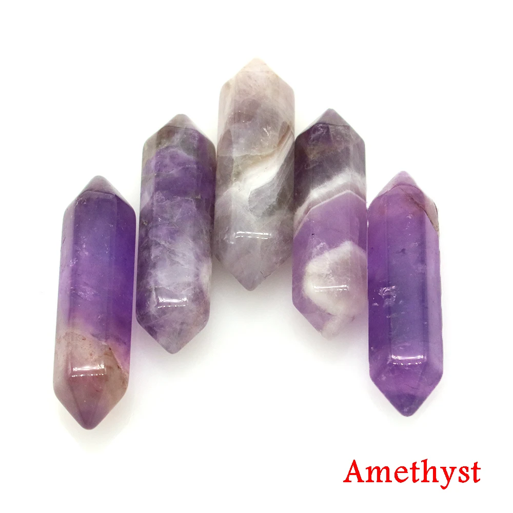 Sechseckige Säulen Naturstein und Kristalle Heilung Chakra Quarz Meditation Pendel Punkt Zauberstab Erz Mineral Handwerk Wohnkultur – Detail 4