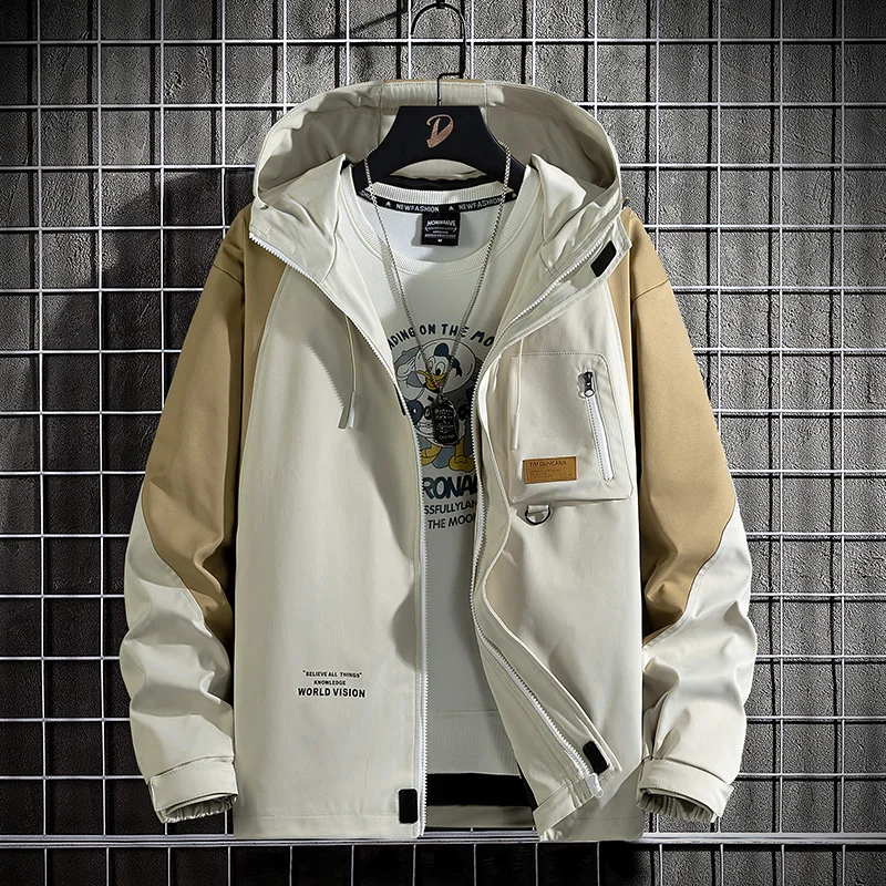 New 2024 Spring Autumn Hip Hop Streetwear Outdoor Military Green Black Cargo Jackets Men\'s Casual Fashion Oversize 7XL 8XL 9XL