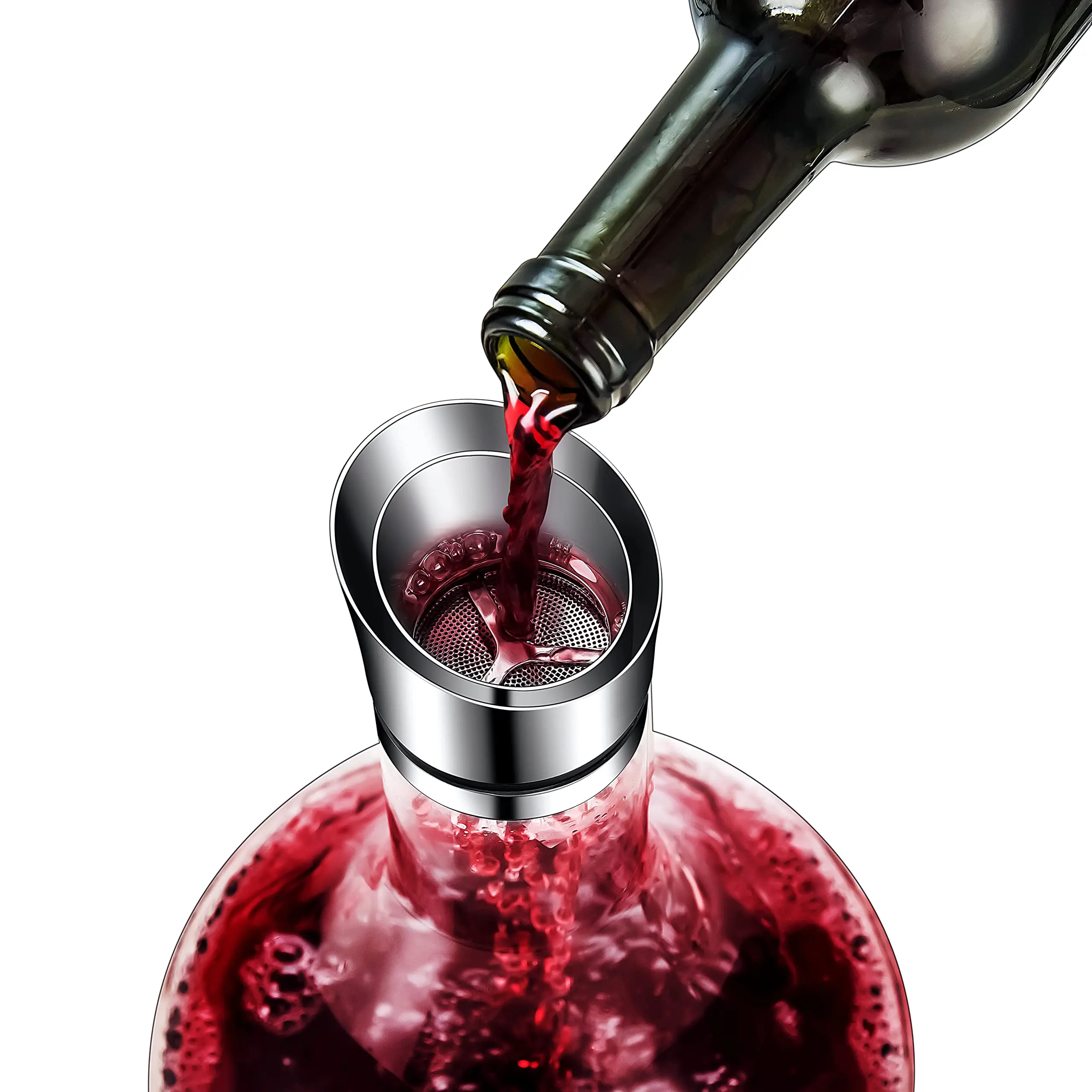 1.5L Iceberg Wine Decanter Built-in Aerator Pourer Hand-blown Crystal Glass Accessories,wine aerator pourer,wine aerator decanter