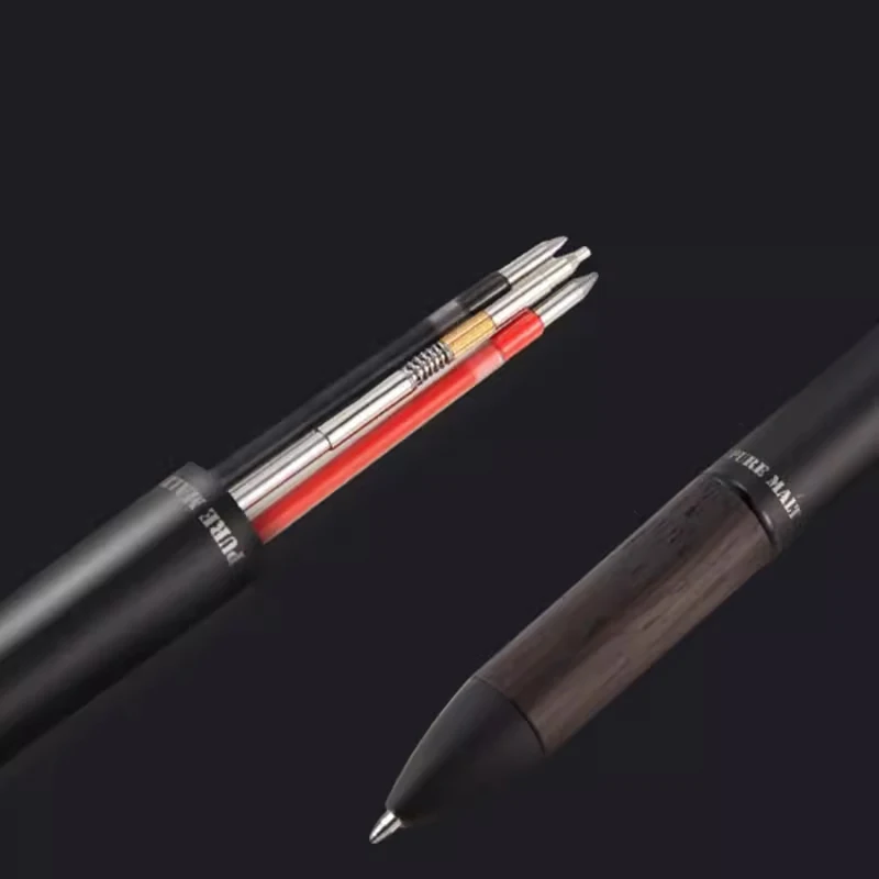 Japan UNI Jetstream Multifunctional Pen Ballpoint Pen + Mechanical Pencil 5 in 1 MSXE5-2005 Frosted Oak Hand Guard Spinning Pen 3