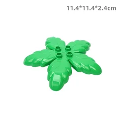 Outdoor Forest Building Block Set - Flower, Grass, and Tree Adornments for Kids (Leaf)
