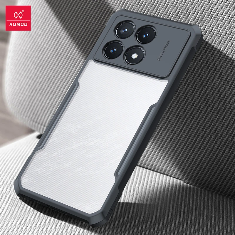 

Xundd Case For Xiaomi POCO X6 Pro For POCO X6 5G Case Airbag Anti-drop Shell Camera Protection PC&TPU Back Transparent Cover