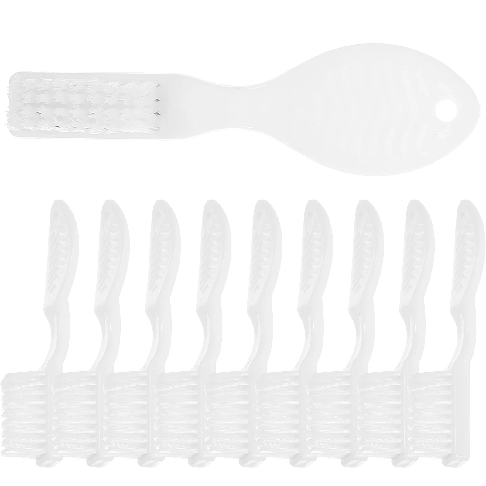 10Pcs Handle Toothbrushes Thumbprint Individual Packaged Security Toothbrushes Bulk Short Handle Soft Bristles