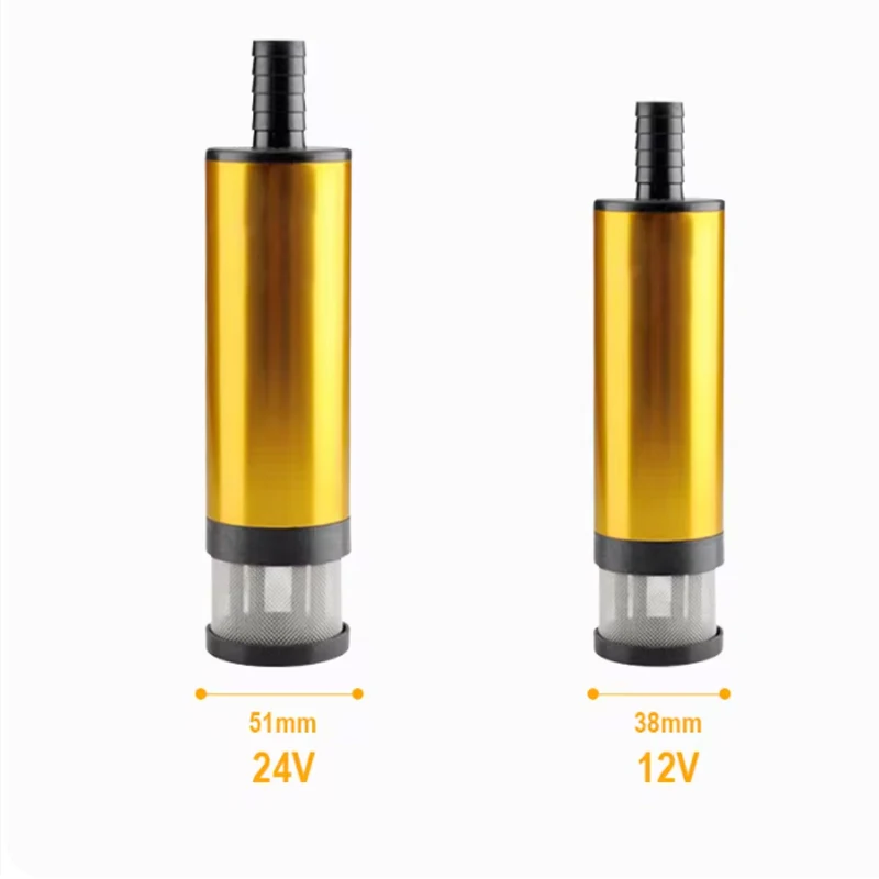 Submersible Pump 38/51MM Electric Car Oil Pump 12V For Pumping Diesel Oil Water Fuel Transfer 12L/min Aluminum Alloy Shell