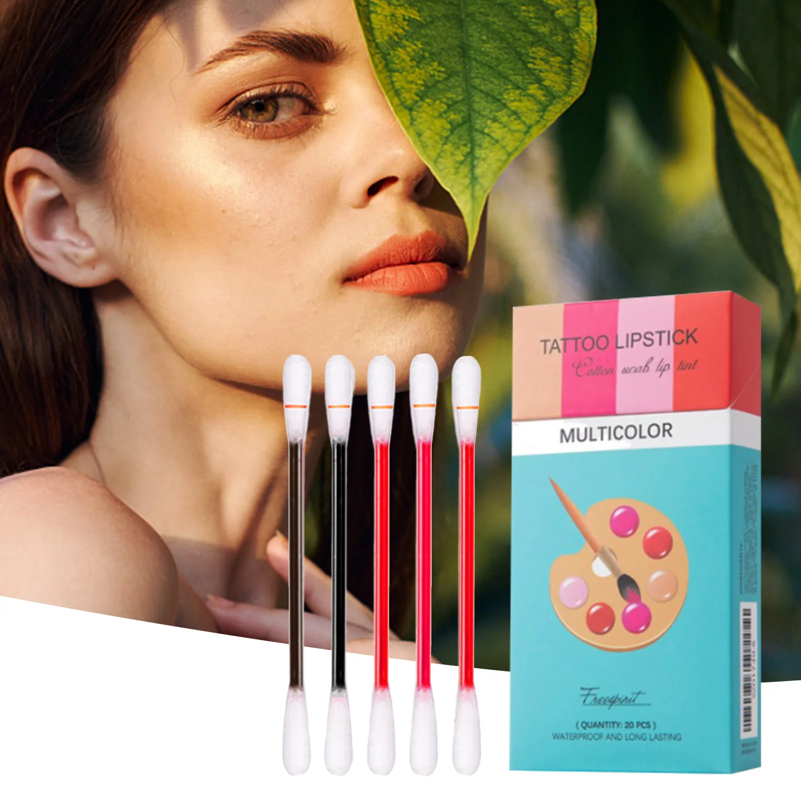 Lip Gloss Cotton Swab Waterproof Durable Lipstick Swab Lazy Lipstick Non-Stick Lipstick Pill Lipstick Multicolor Liquid Lip-Tint 3