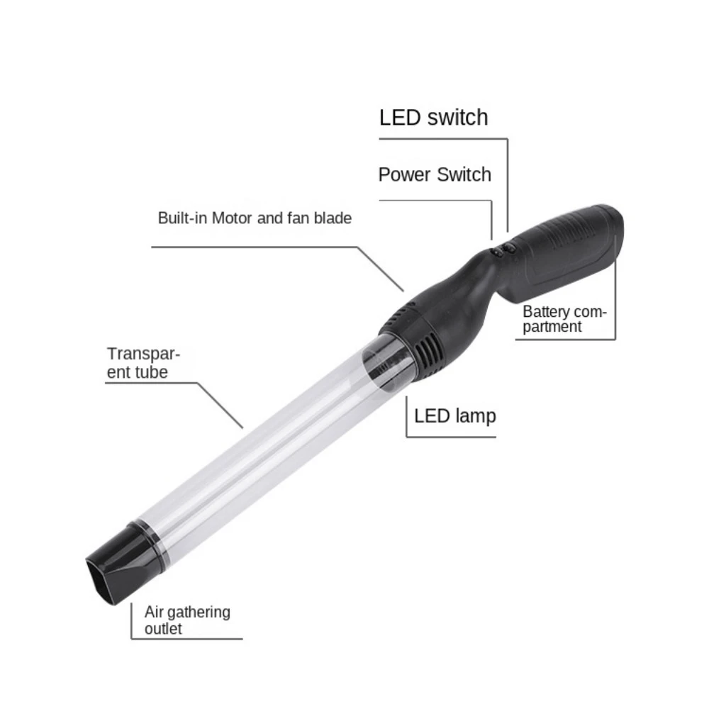 Pest Suction Trap Tube LED Lighting Handheld Bugs Household Fly Bug Catcher Grabber For Stink Bug Moth Cockroach Spider Ant fruit fly trap,fly trap,moth trap,insect traps,insect catcher