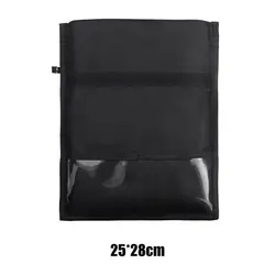 RFID Shielding Faraday Bag - Anti - Tracking Pouch for Phones, Wallets, and Keys (Black) (25cmx28cm)