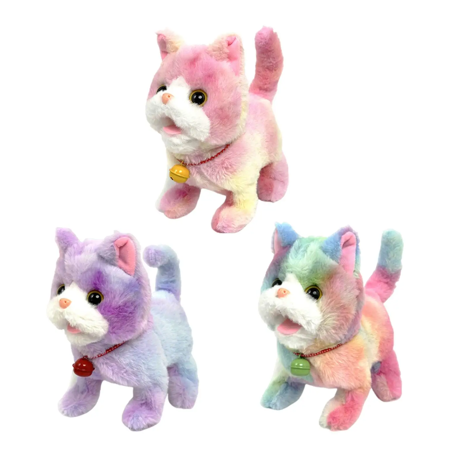 Electric Plush Animal Cat Toy Walking for Party Favor Bedtime Friend Holiday
