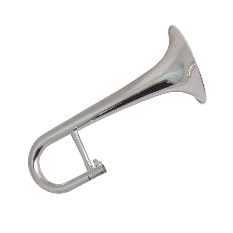 Silver plated Bb Slide Trumpet with Case Mouthpiece Yellow Brass Trumpetes Musical Instruments