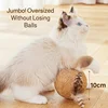 8/10CM Interactive Sisal Cat Scratching Ball Toy For Kitten Teeth Cleaning Anti Bite Cat Ball Sounding Toy Pet Supplies 3