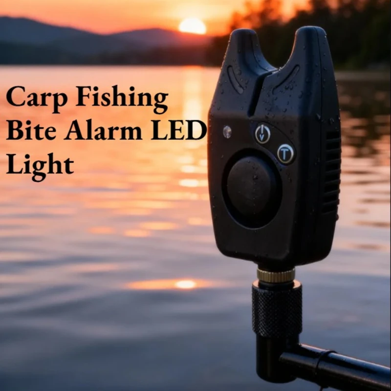 Détecteur de touches pour pêche à la carpe avec LED - Alarme réglable volume et sensibilité pour pêche nocturne