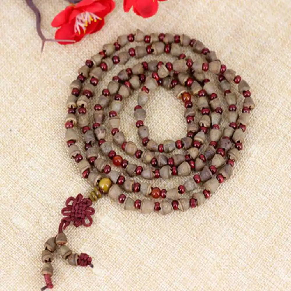 108 Rudraksha beads Cuff Men Mala Buddha Lucky Bracelet Pray Calming Bohemia spread Handmade Practice Elegant Emotional Chain