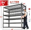 84" H Garage Shelving, 6-Tier Garage Storage Shelves Heavy Duty Shelving Loads 3500LBS, 48" W 2