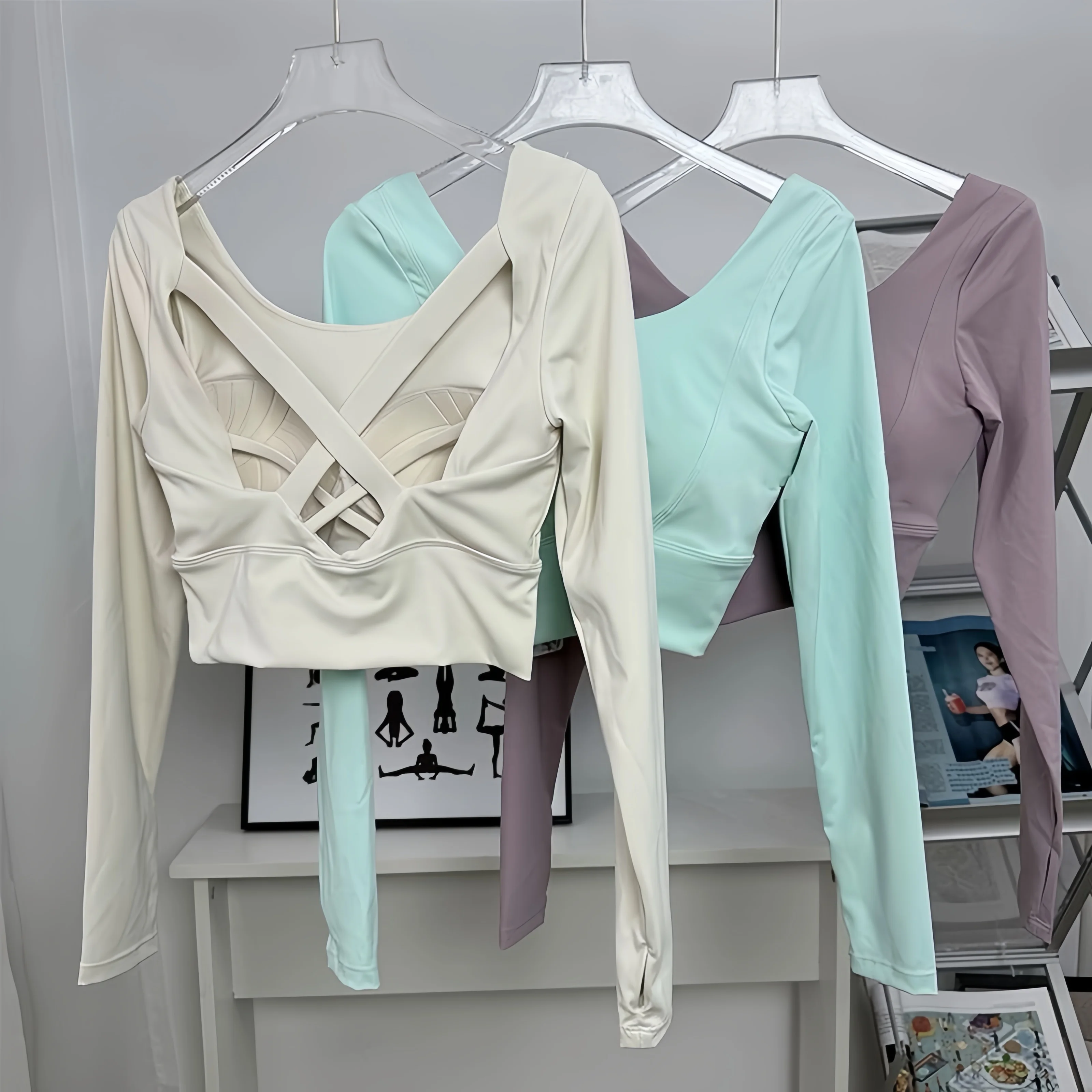Yoga Wear Long-Sleeve Fixed Bra Pad 5