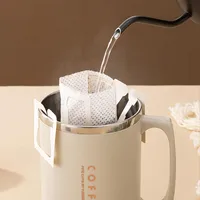 WORTHBUY Double-layer Coffee Cup With Spoon&Straw Milk Coffee Mug Portable Insulated Anti Scalding 304 Stainless Steel Water Cup 4