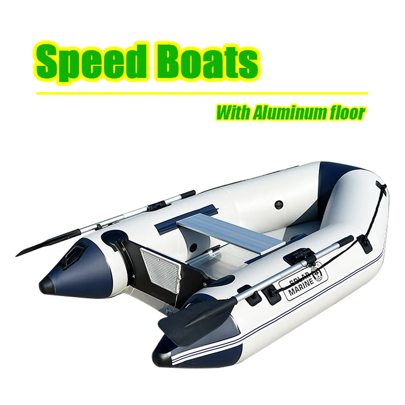 

Solar Marine 3 Person Inflatable Alloy Thickened Assault Boat Fishing Kayak Beach Sport Boat Sailor Rescue Canoe Aluminum Floor