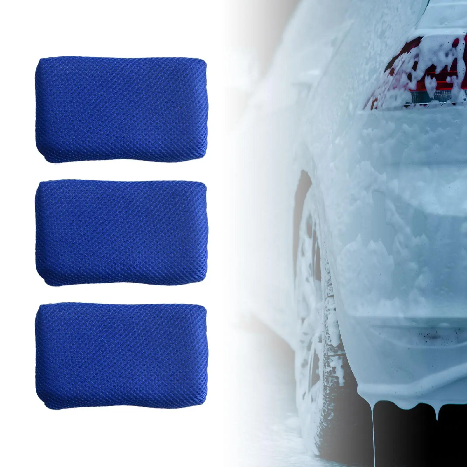 

3 Pieces Car Sponges for Detailing Easy to Use Thickened Two Sided Sponge