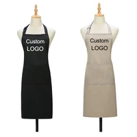 Personalized Women's Kitchen Apron for Woman Men Chef Work Apron for Grill Restaurant Bar Cafes Beauty Nails Studios Logo Design 1