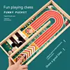 Two Person Battle Wooden Bounce Chess Table Bounce Children'S Gift Fun Parent-Child Interactive Game Christmas Present 2