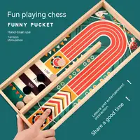 Two Person Battle Wooden Bounce Chess Table Bounce Children'S Gift Fun Parent-Child Interactive Game Christmas Present 2