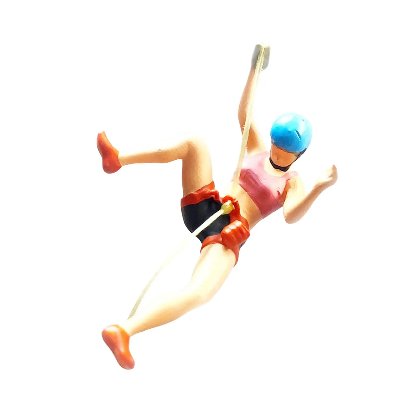 Resin 1/64 Scale Climbing People Figures, Miniature People Model for Diorama Layout 4