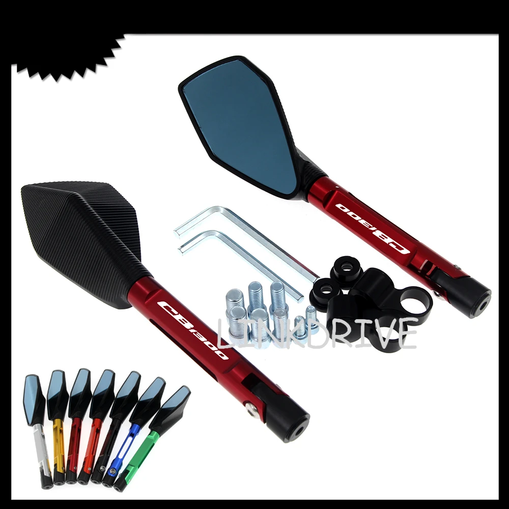 

Aluminum Motorcycle Handlebar Rear View Mirrors Anti-glare Mirror for HONDA CB1300 CB 1300