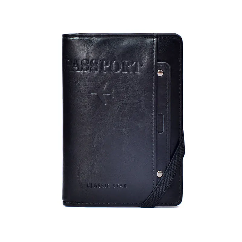 Premium RFID Blocking Leather Passport Holder and Travel Wallet