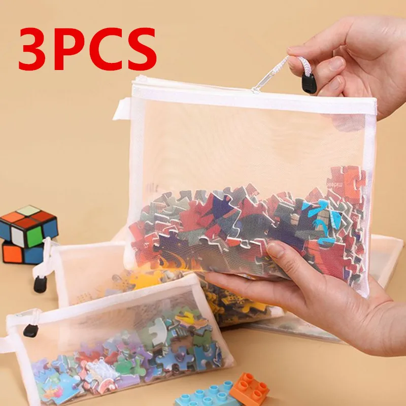 Exquilnova 3-teilige Spielzeug Aufbewahrungstasche - Wasserdicht & Transparent