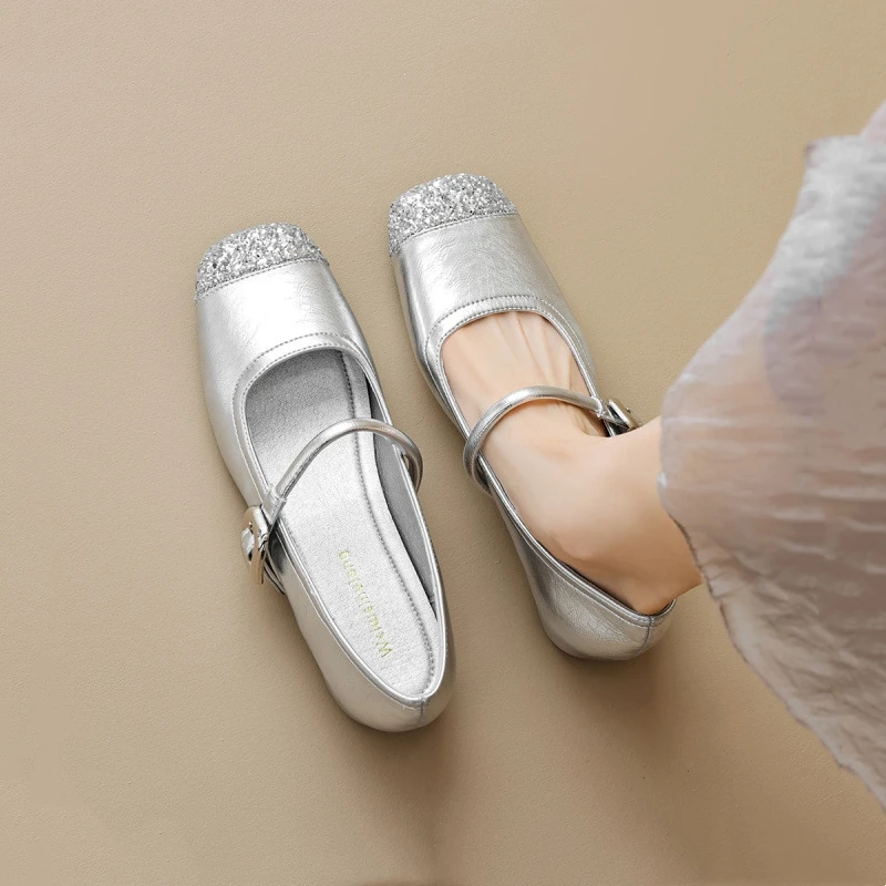 

Туфли Мэри Джейн для женщин 2024 Ретро женские туфли на низком каблуке мягкие и удобные Красные балетки женские туфли