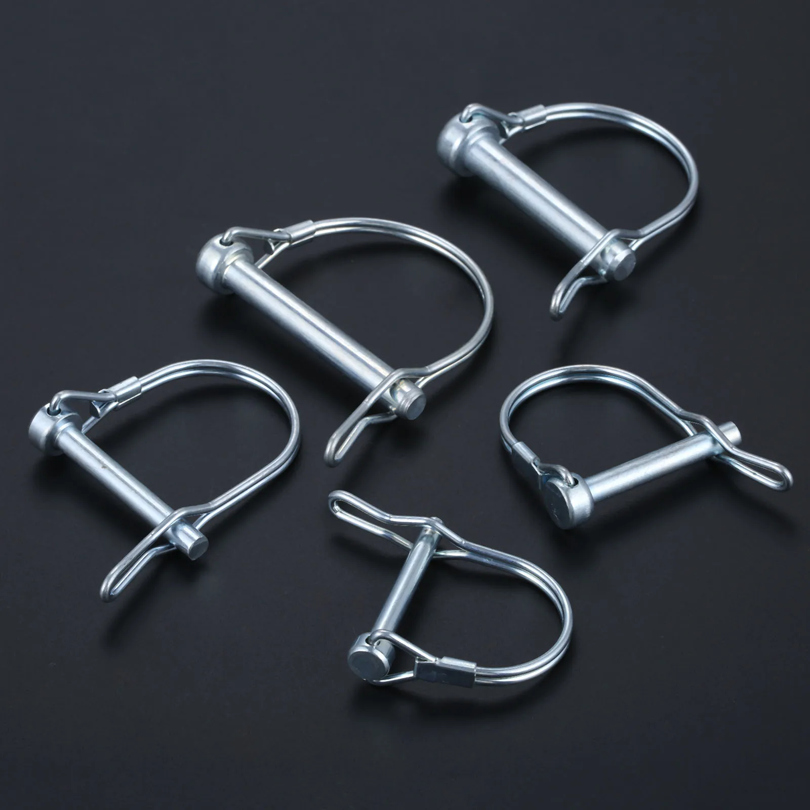 Quick lock pin 5pcs/2pcs Coupler Safety Pin D-Hook Steel M5 M6 M8 M9.5 Quick Lock Release Trailer Truck Bicycle Stroller Boat RV Hitch Latch